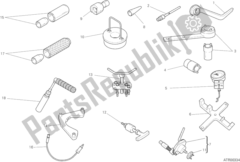 Toutes les pièces pour le 01a - Outils De Service D'atelier du Ducati Multistrada 1260 Touring USA 2019